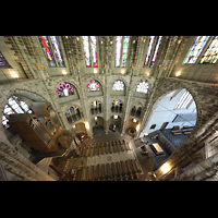 Kln (Cologne), Basilika St. Gereon, Blick vom oberen seitlichen Umgang des Dekagons in die Basilika und den Chor