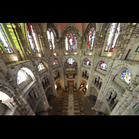 Kln (Cologne), Basilika St. Gereon, Blick vom oberen seitlichen Umgang des Dekagons zur Orgel