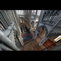 Kln (Cologne), Dom St. Peter und Maria, Blick vom Spieltisch der Langhausorgel in die Vierung nach Sdosten