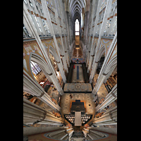 Kln (Cologne), Dom St. Peter und Maria, Blick vom Triforium im Chor in den gesamten Dom