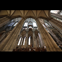 Kln (Cologne), Dom St. Peter und Maria, Blick vom sdlichen Langhaus auf die Langhausorgel