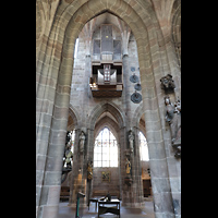 Nrnberg (Nuremberg), St. Lorenz, Nrdliche Langhauswand mit Laurentiusorgel