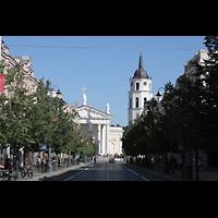 Vilnius, Arkikatedra (Kathedrale), Blick von der Gedimino pr. auf die Kathedrale