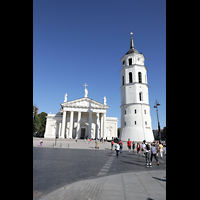 Vilnius, Arkikatedra (Kathedrale), Westfassade mit freistehendem Glockenturm