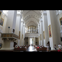 Vilnius, Arkikatedra (Kathedrale), Hauptschiff in Richtung Orgel