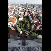 Mnchen (Munich), St. Paul, Blick entlang des Vierungsturms nach Norden