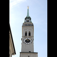Mnchen (Munich), Alt St. Peter, Turm vom Petersplatz von Norden