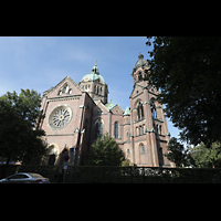 Mnchen (Munich), St. Lukas, Ansicht vom Mariannenplatz von Sdwesten