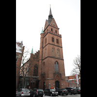 Lbeck, Propsteikirche Herz-Jesu, Ansicht von Osten von der Parade