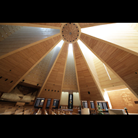 Torino (Turin), Chiesa del Santo Volto (Concattedrale), Zeltfrmige Dachkonstruktion aus Holz