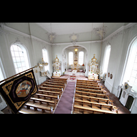 Saarbrcken, Basilika St. Johann, Blick von der Orgelempore in die Kirche