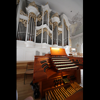 Saarbrcken, Basilika St. Johann, Spieltisch und Hauptorgel