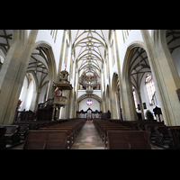 Augsburg, St. Ulrich und Afra, Innenraum mit Blick zur groen Orgel