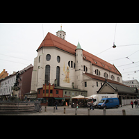 Augsburg, St. Moritz, Chor und Seitenschiff von auen