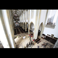 Augsburg, St. Ulrich und Afra, Blick vom Baugerst in die Kirche