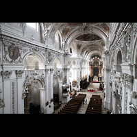 Waldsassen, Stiftsbasilika, Blick von der Orgelempore ins Hauptschiff (2010)