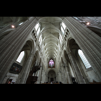 Soissons, Cathdrale Saint-Gervais et Saint-Protais, Hauptschiff, Gewlbe und Orgel