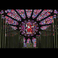 Soissons, Cathdrale Saint-Gervais et Saint-Protais, Orgel und Fensterrosette