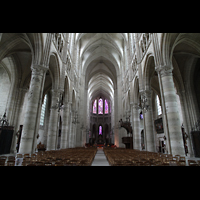 Soissons, Cathdrale Saint-Gervais et Saint-Protais, Hauptschiff in Richtung Chor