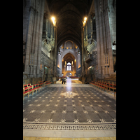 Liverpool, Anglican Cathedral, Blick vom Chor durch den gesamten Innenraum