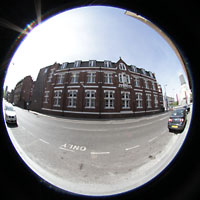 Liverpool, Anglican Cathedral, Hope Street mit Blick auf beide Kathedralen