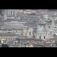 Roma (Rom), Basilica S. Pietro (Petersdom), Blick von der Kuppel auf das Pantheon und die Kirche S. Agnese in Agone