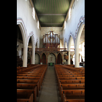 Bern, Franzsische Kirche (Eglise Francaise), Innenraum in Richtung Orgel