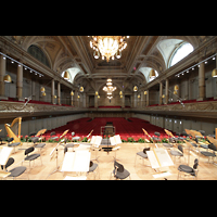 Zrich, Tonhalle, Blick von der Orgel in den Saal