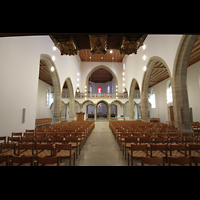 Aarau, Stadtkirche, Innenraum in Richtung Chor