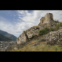 Sion (Sitten), Notre-Dame-de-Valre (Burgkirche), Berg mit der Burgkirche Valre