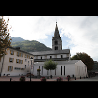 Martigny, Notre-Dame de la Visitation, Seitenansicht mit Turm