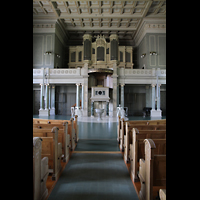 Zrich, Neumnster, Innenraum in Richtung Orgel