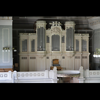 Zrich, Neumnster, Blick von der hinteren Empore in Richtung Orgel
