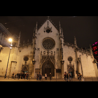 Lyon, Saint-Bonaventure, Auenansicht bei Nacht