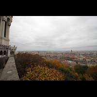 Lyon, Notre-Dame de Fourvire, Blick vom Berg der Basilika auf die Stadt