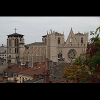 Lyon, Cathdrale Saint-Jean, Ansicht vom Berg der Notre-Dame de Fourvire