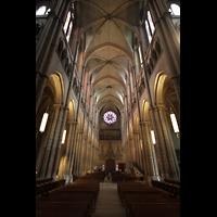 Lyon, Cathdrale Saint-Jean, Haupthaus in Richtung Rckwand