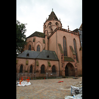 Strasbourg (Straburg), Saint-Thomas, Auenansicht vom Place Saint-Thomas auf den Vierungsturm und Chor