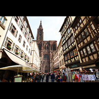 Strasbourg (Straburg), Cathdrale Notre-Dame, Fassade von der Rue Mercire aus gesehen