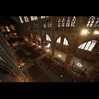 Strasbourg (Straburg), Cathdrale Notre-Dame, Blick von der Hauptorgel ins Hauptschiff