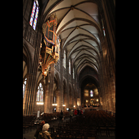 Strasbourg (Straburg), Cathdrale Notre-Dame, Hauptschiff in Richtung Chor