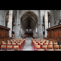 Schwbisch Hall, Stadtpfarrkirche St. Michael, Blick vom Chor zur Orgel