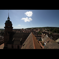 Freudenstadt, Ev. Stadtkirche, Blick vom Nordturm nach Sden