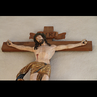 Freudenstadt, Ev. Stadtkirche, Mittelalterliches Kreuz - Ansicht von vorne (sterbender Christus)