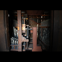 Versailles, Cathdrale Saint-Louis, Pfeifenkammer der Grand Orgue der Hauptorgel