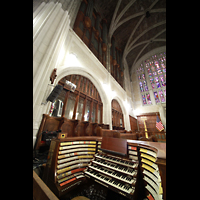 West Point, Military Academy Cadet Chapel, Spieltisch mit Blick auf die Left Chancel Organ