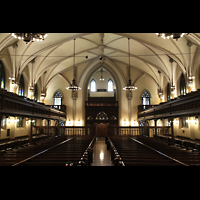 New York City, First Presbyterian Church, Innenraum in Richtung Rckwand