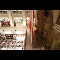 Philadelphia, Macy's ('Wanamaker') Store, Orgelprospekt (hinter USA-Flagge)