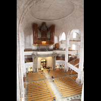 Dresden, Kreuzkirche, Blick von der gegenberliegenden Empore zur Orgel