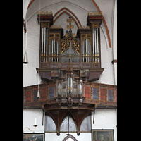 Lbeck, St. Jakobi, Stellwagen-Orgel im nrdlichen Seitenschiff